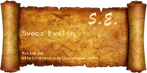 Svecz Evelin névjegykártya